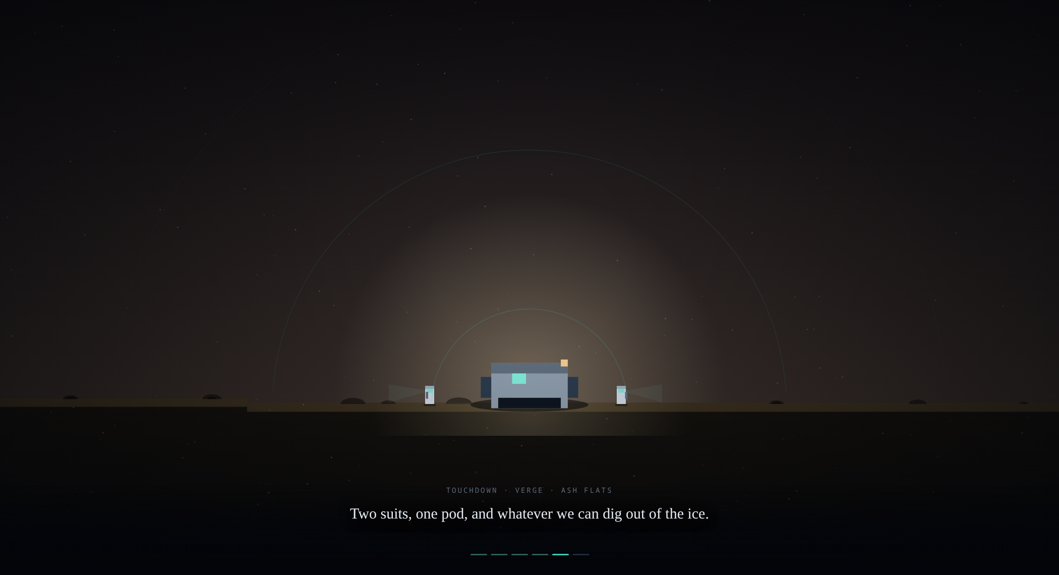 A cutscene that opens on your world, not a stock planet