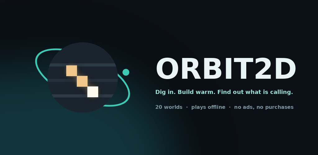 The Orbit2D Play Store feature graphic